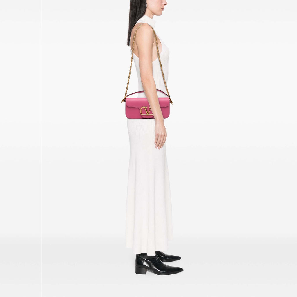 Valentino Medium Calfskin VLogo Loco Satchel