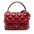 Valentino Medium Lambskin Candystud Top Handle Satchel