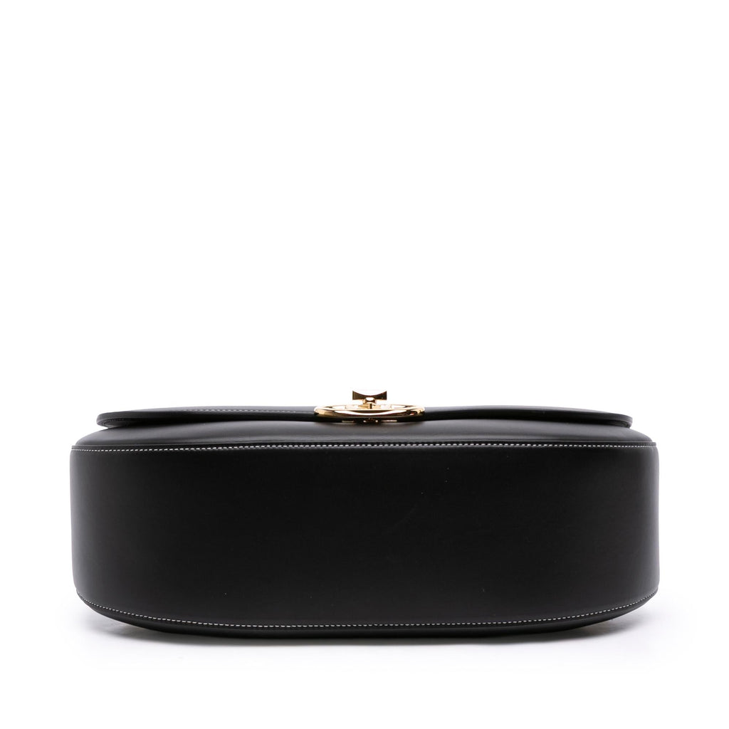 Valentino Medium Leather Ohval Flap Bag