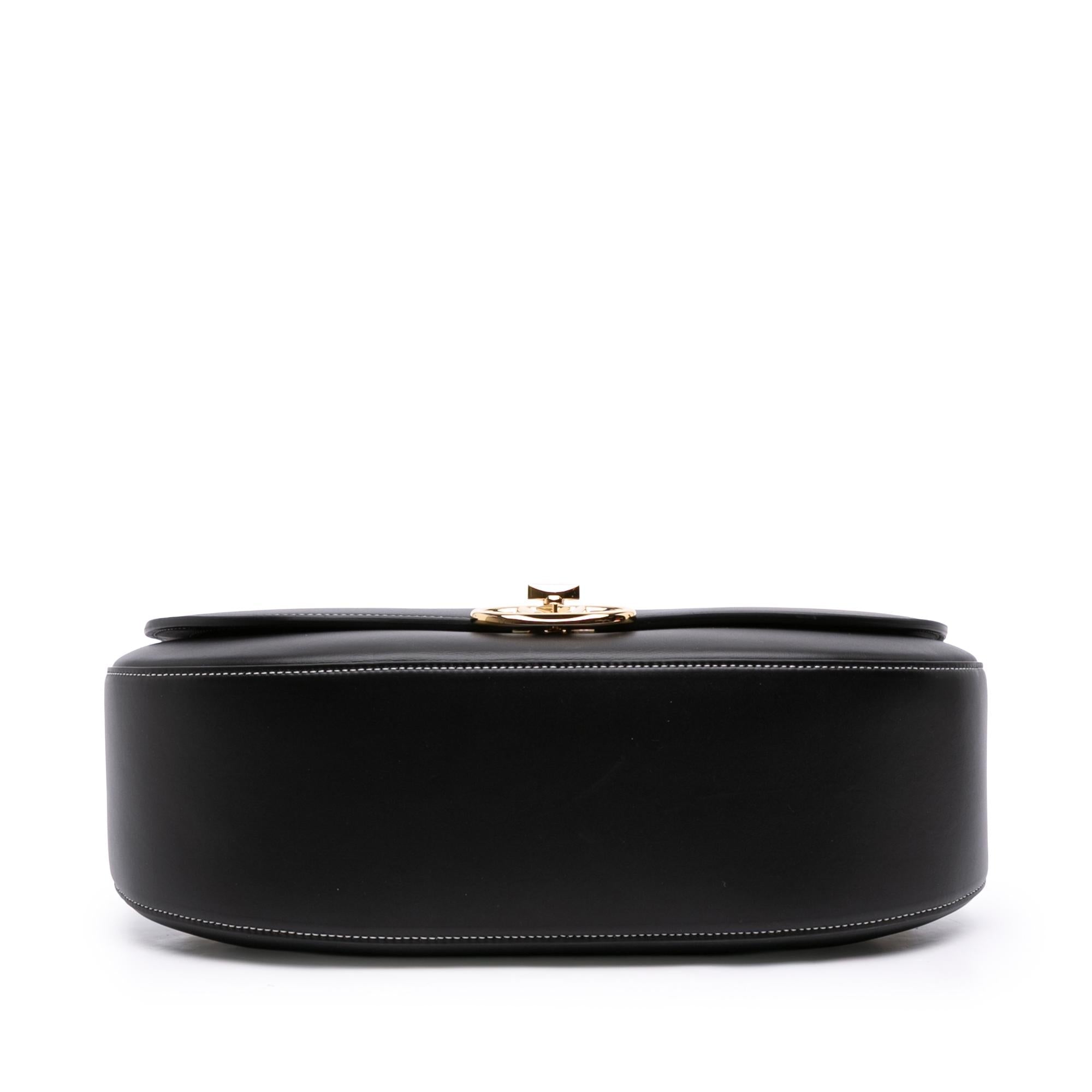 Valentino Medium Leather Ohval Flap Bag