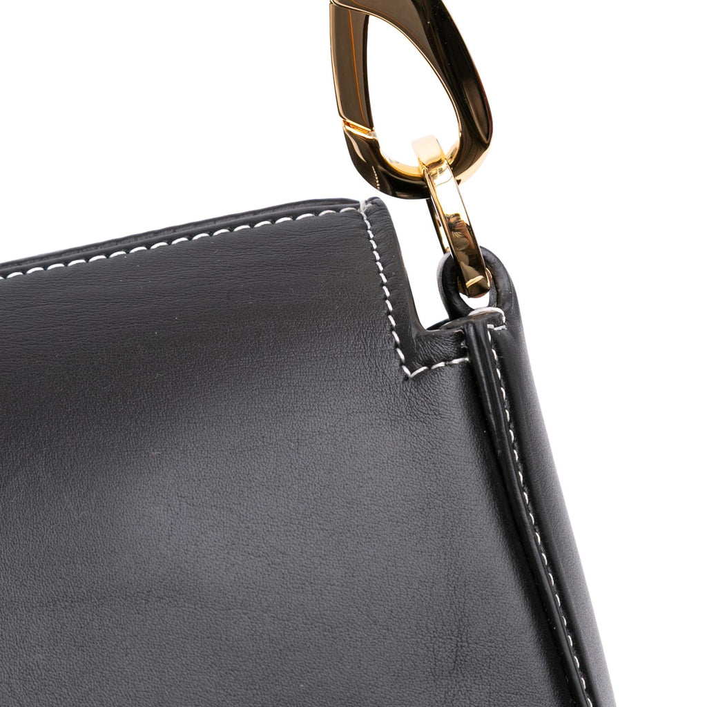 Valentino Medium Leather Ohval Flap Bag