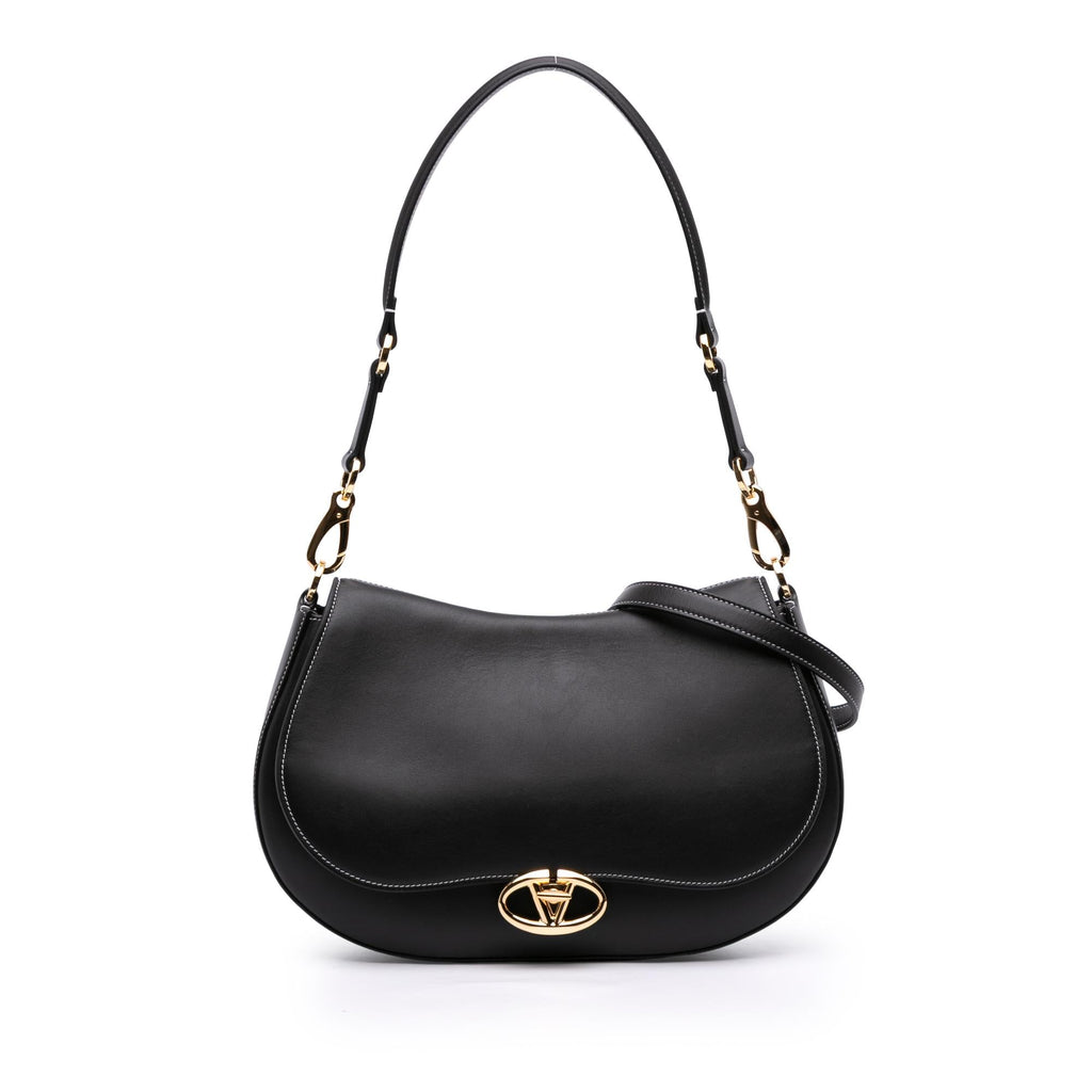 Valentino Medium Leather Ohval Flap Bag