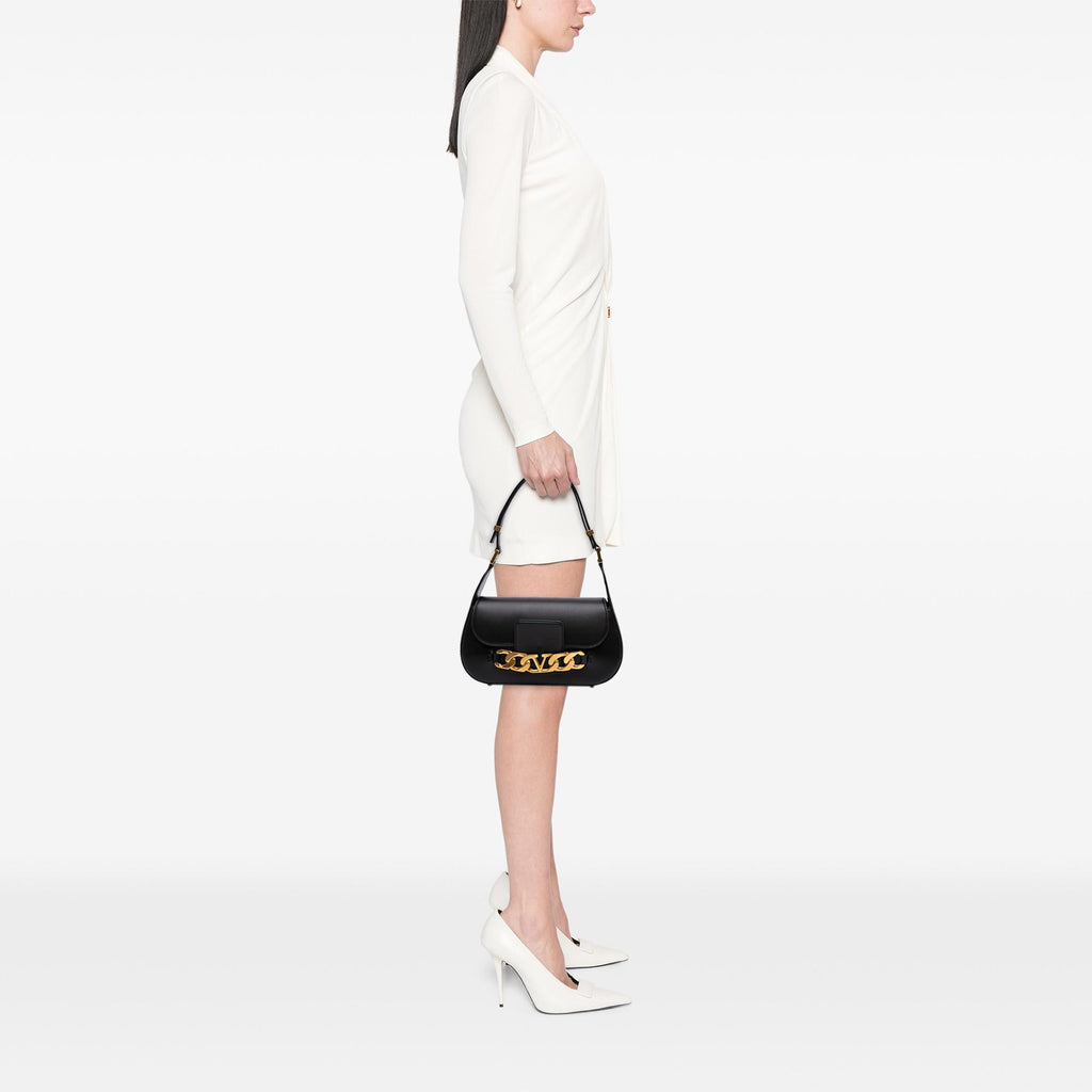 Valentino Medium Leather Vlogo Chain Shoulder Bag