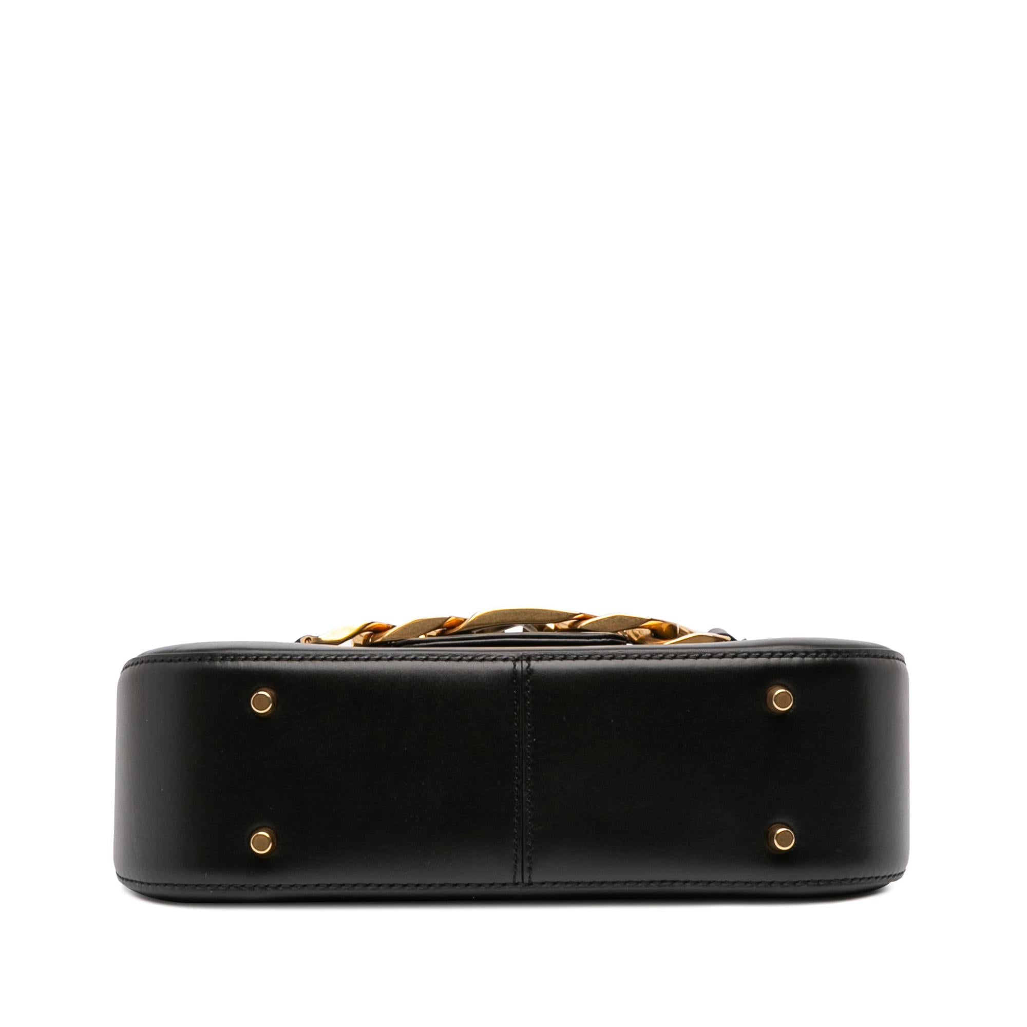 Valentino Medium Leather Vlogo Chain Shoulder Bag