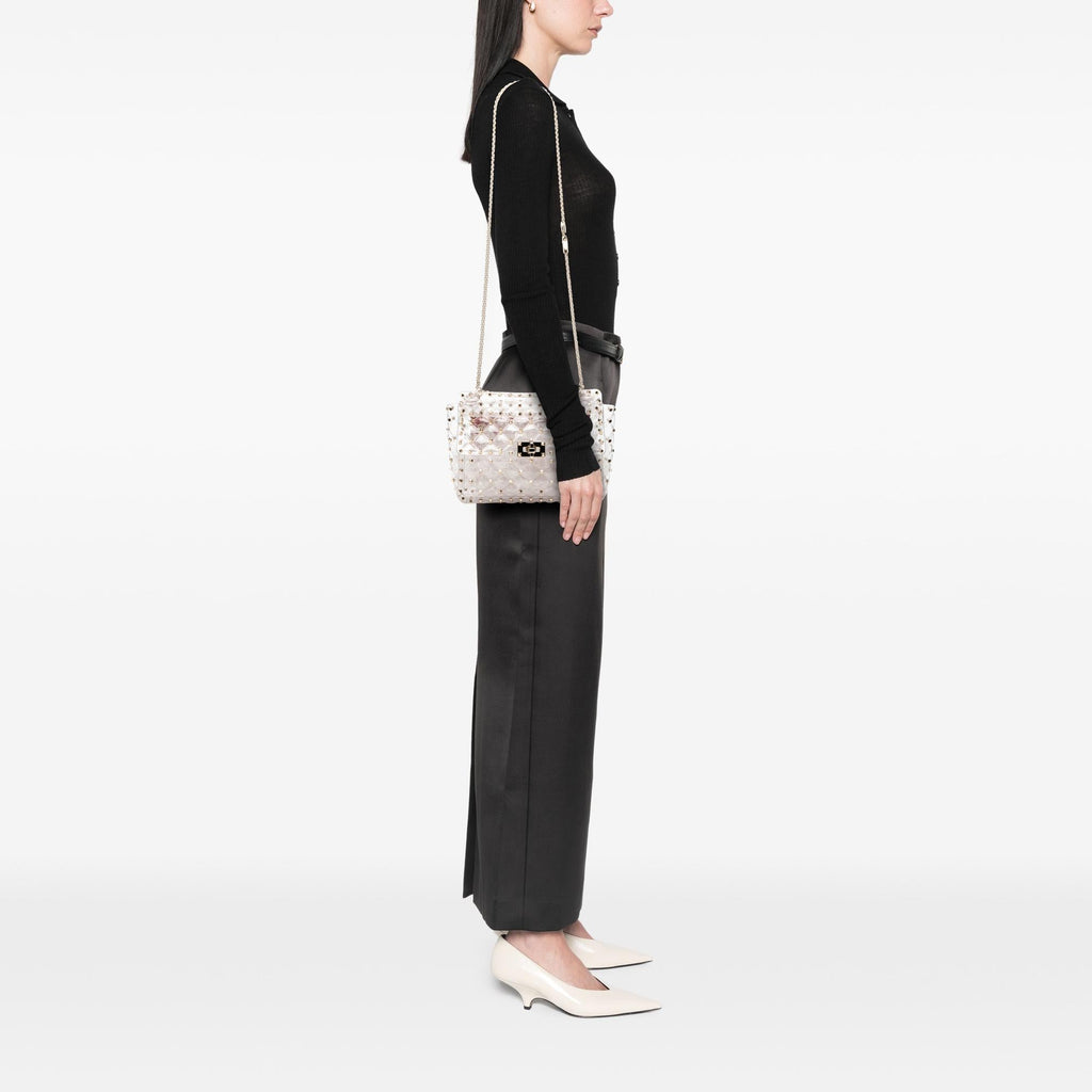 Valentino Medium PVC Rockstud Spike Satchel