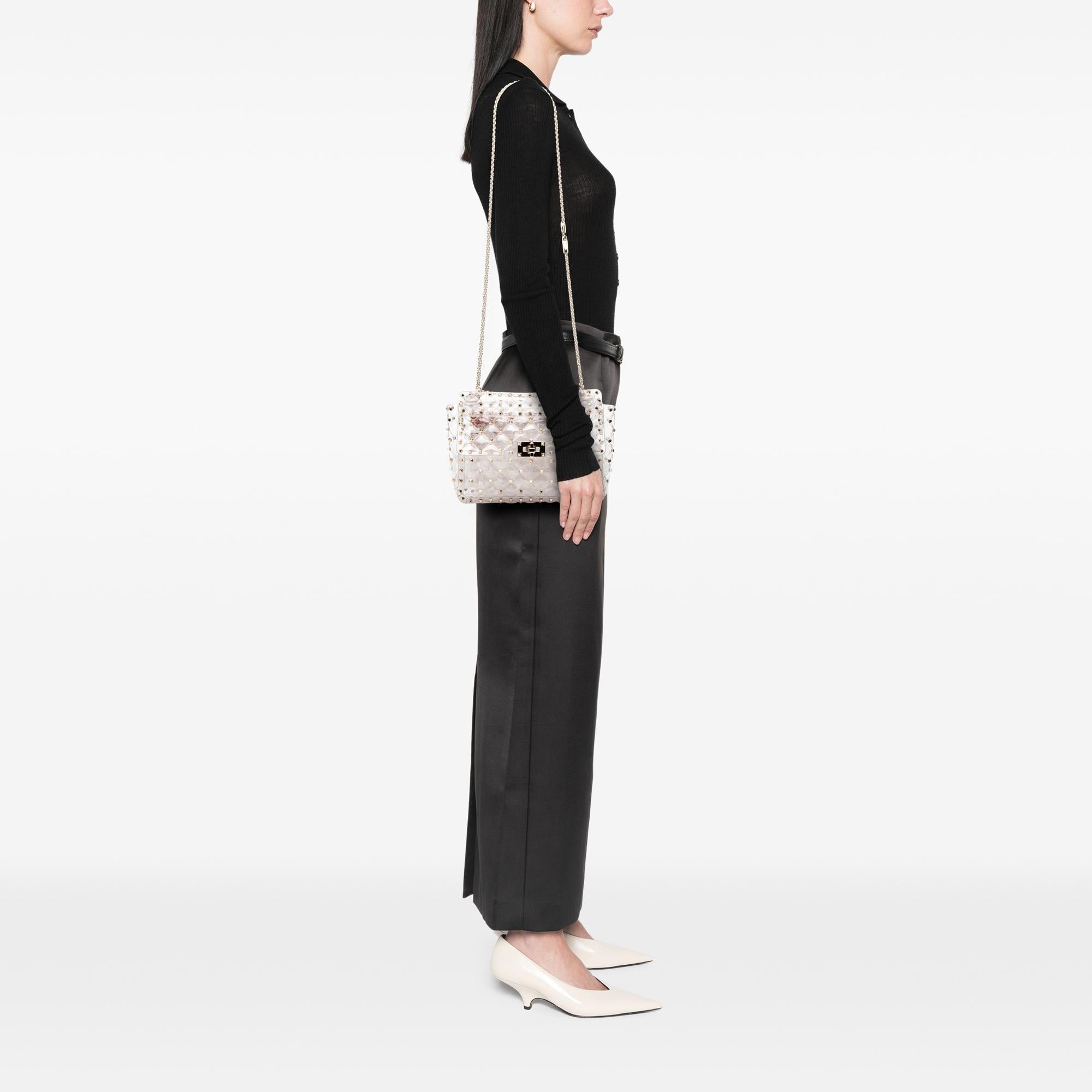 Valentino Medium PVC Rockstud Spike Satchel