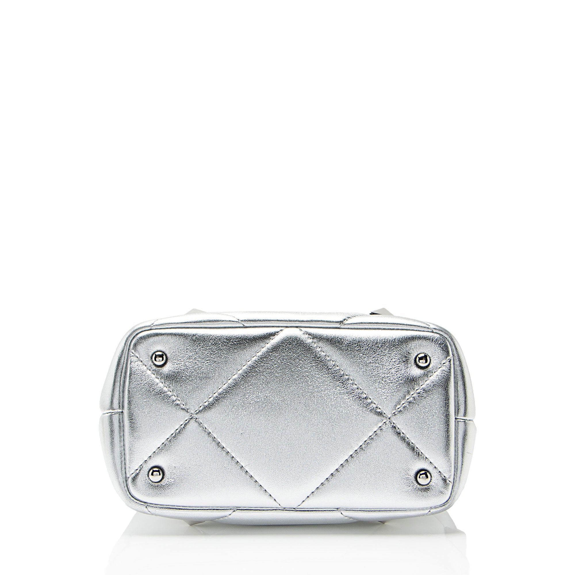 Valentino Metallic Calfskin Roman Stud The Handle Small Top Handle