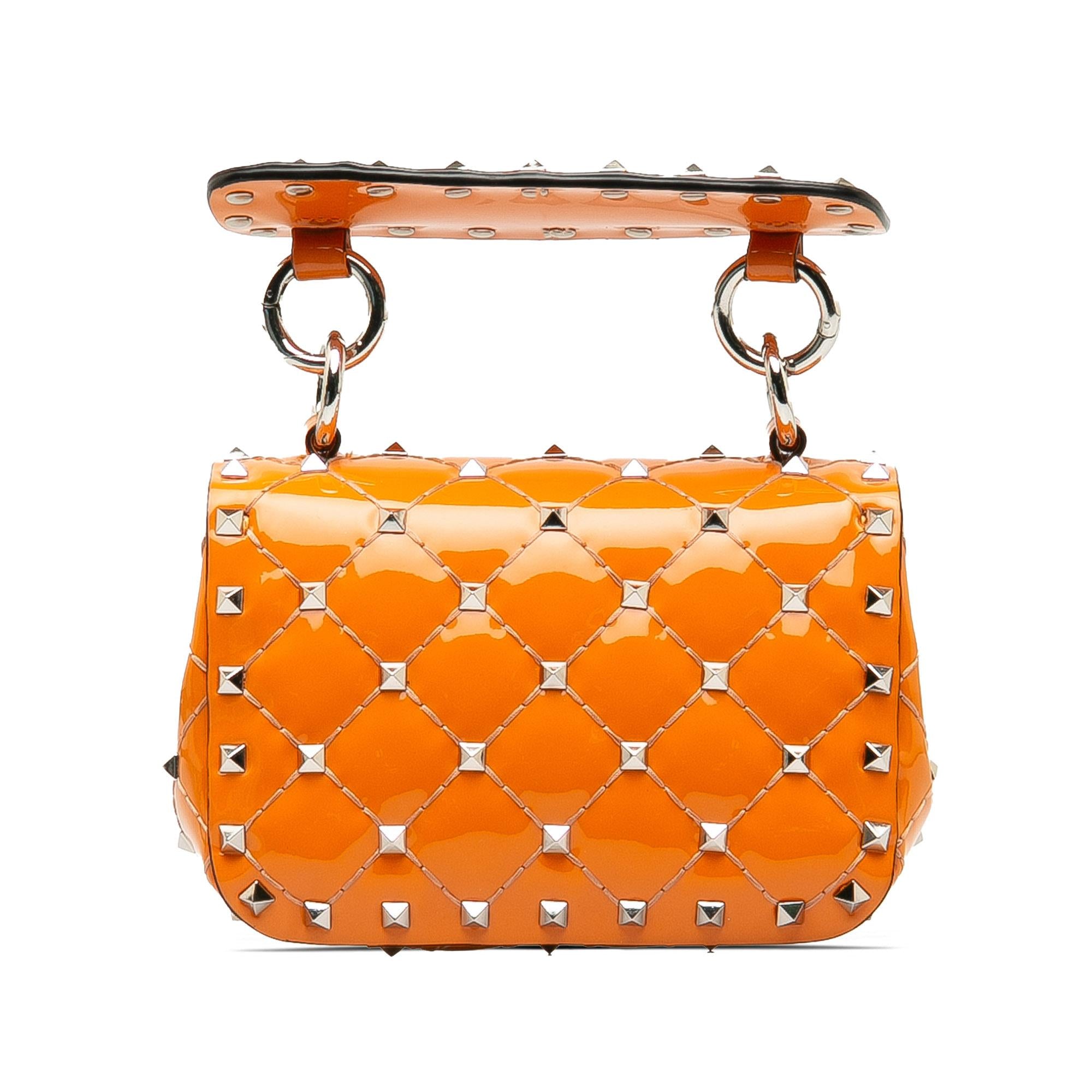 Valentino Micro Patent Rockstud Spike Satchel (SHG-DT6UFt)
