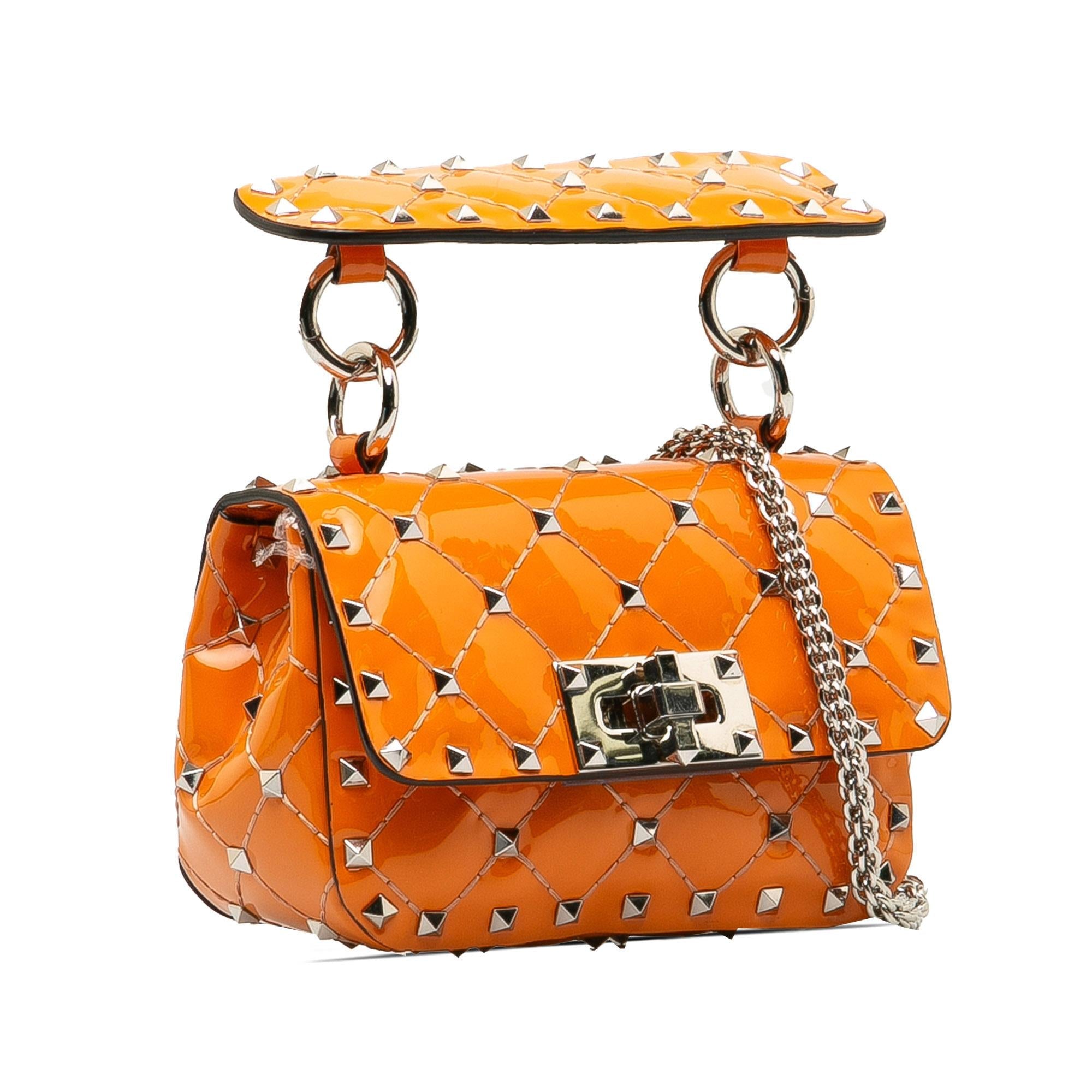 Valentino Micro Patent Rockstud Spike Satchel (SHG-DT6UFt)