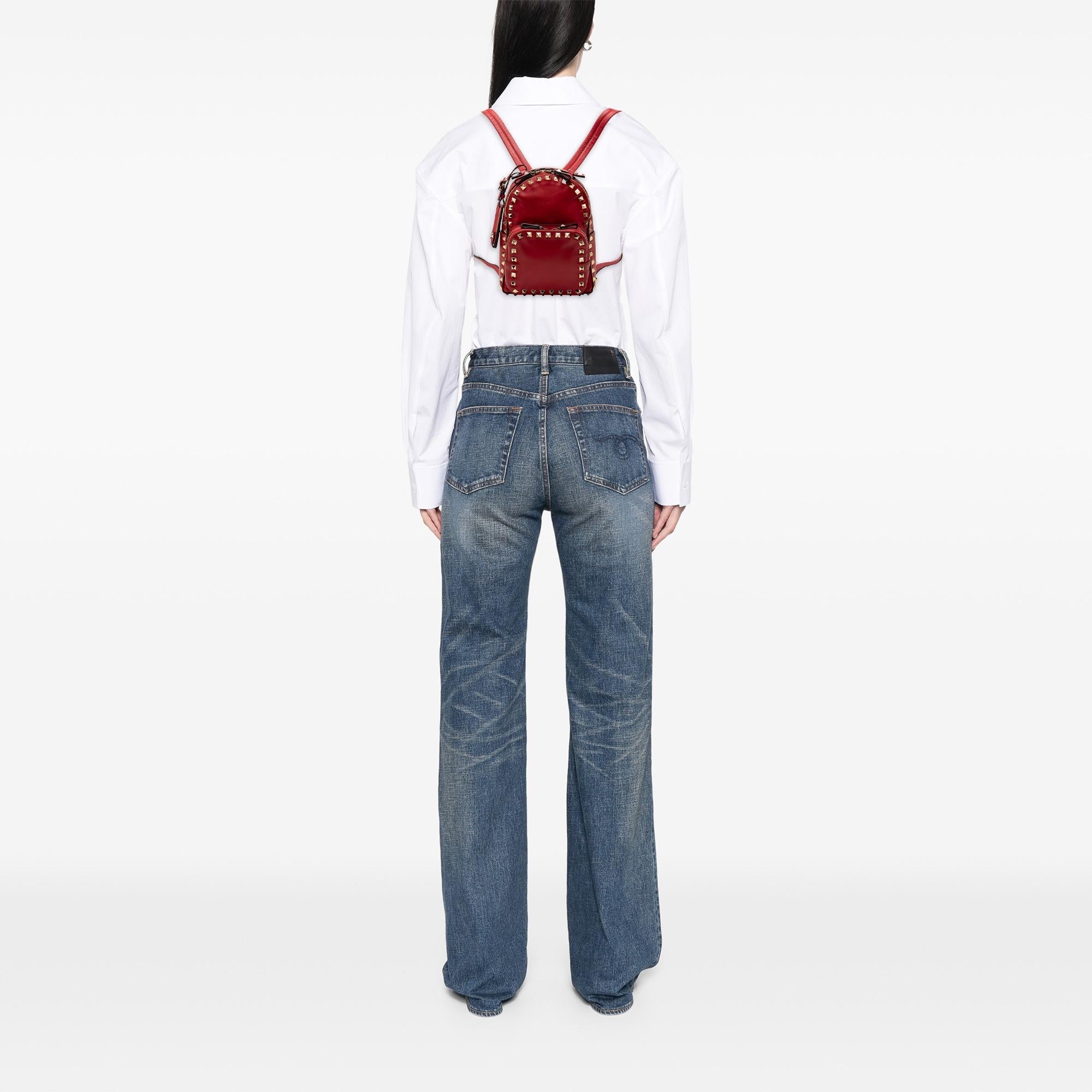 Valentino Mini Calfskin Rockstud Backpack