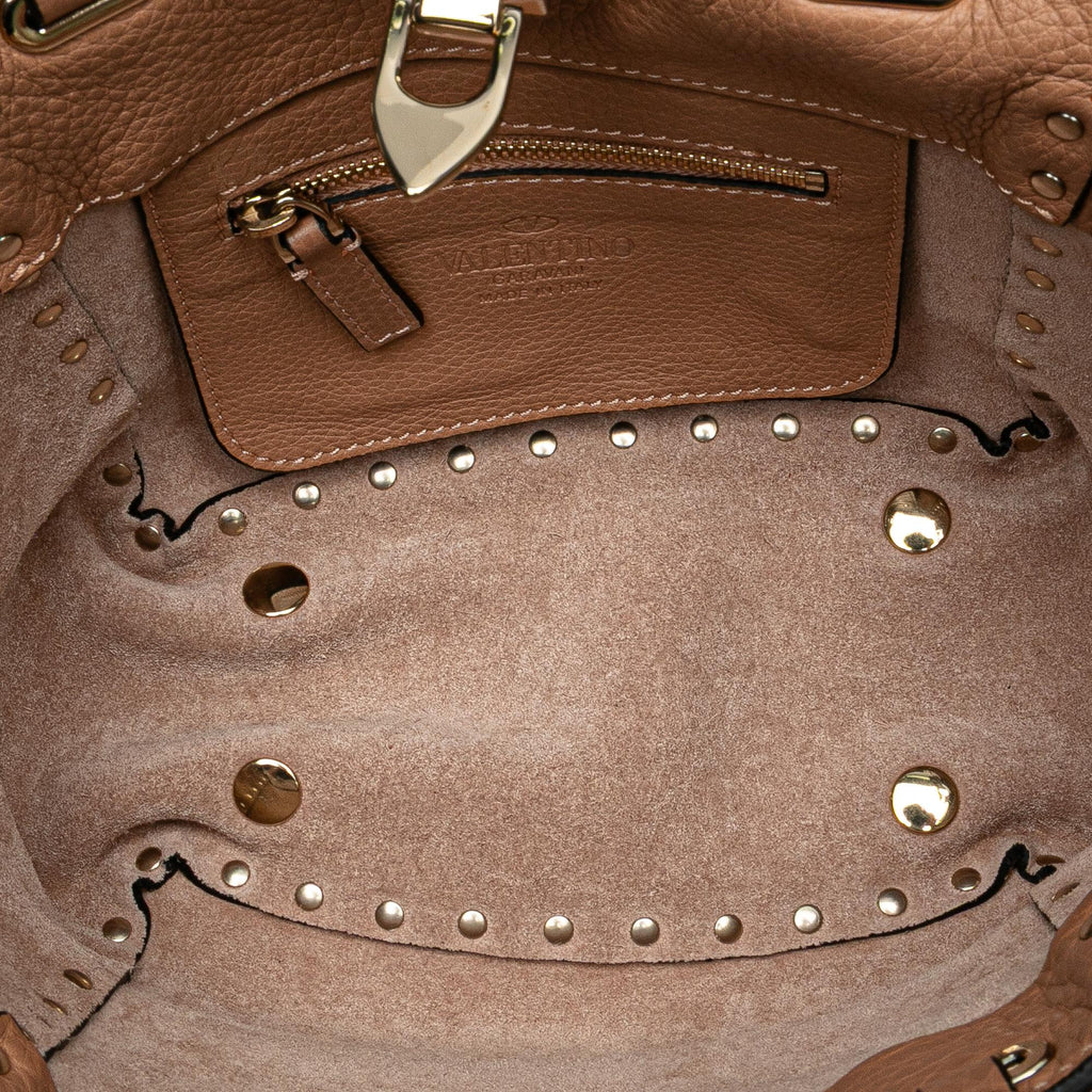 Valentino Mini Grainy Calfskin Rockstud Satchel