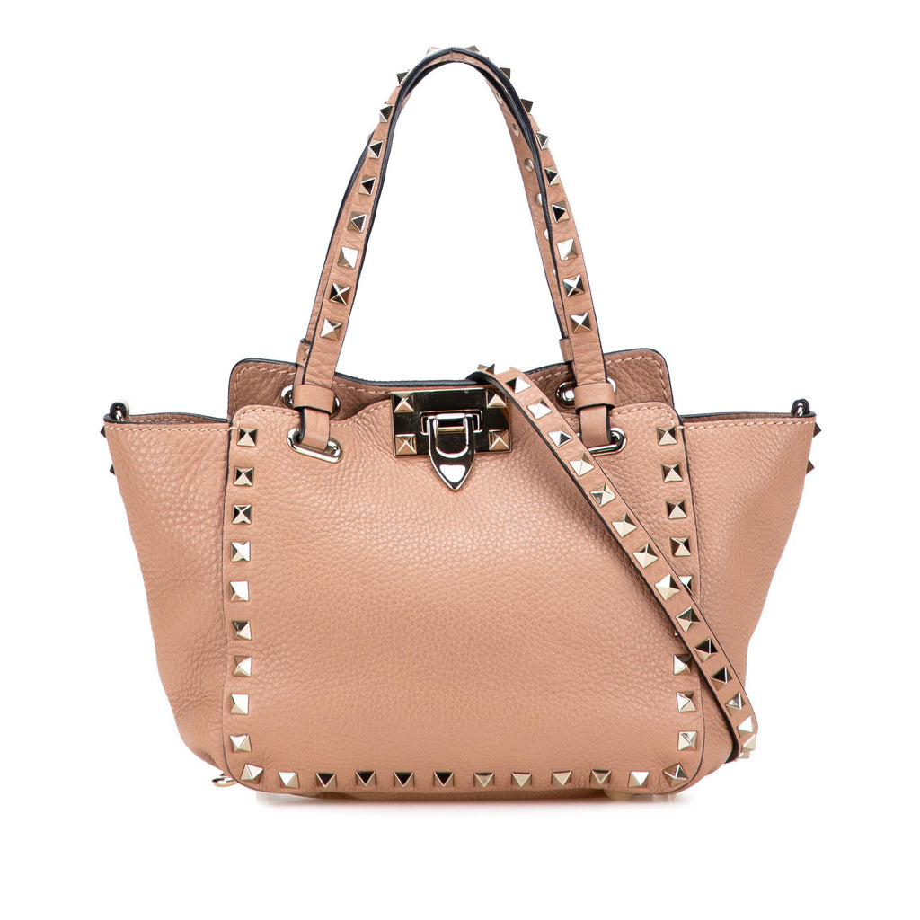 Valentino Mini Grainy Calfskin Rockstud Satchel