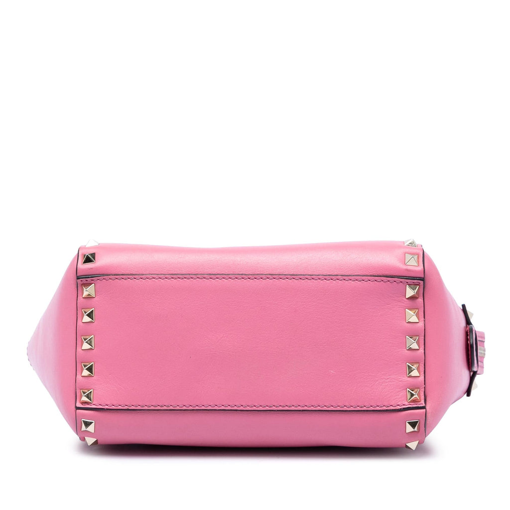 Valentino Mini Leather Rockstud Double Handle Tote