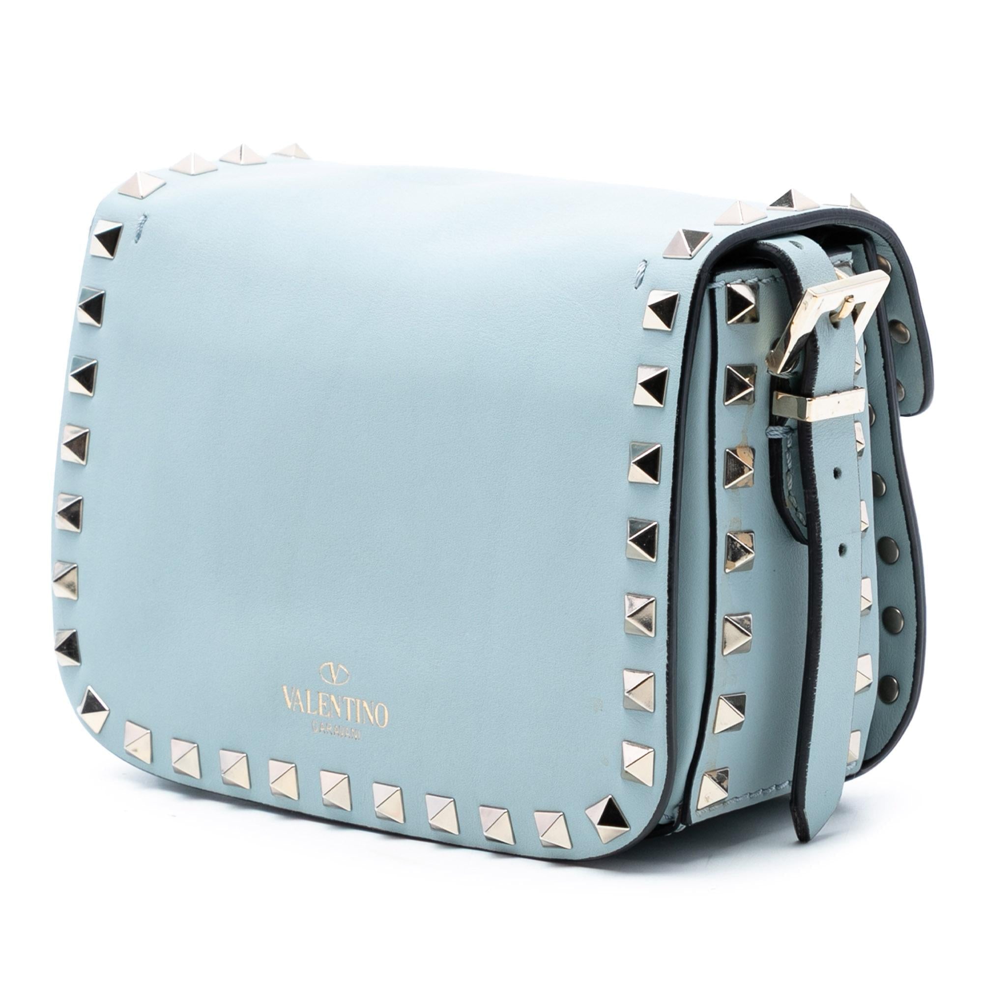 Valentino Mini Leather Rockstud Flap Crossbody