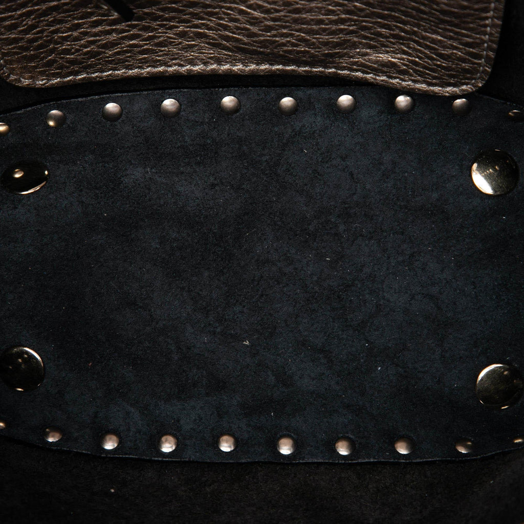 Valentino Mini Metallic Pebbled Calfskin Rockstud Trapeze Satchel