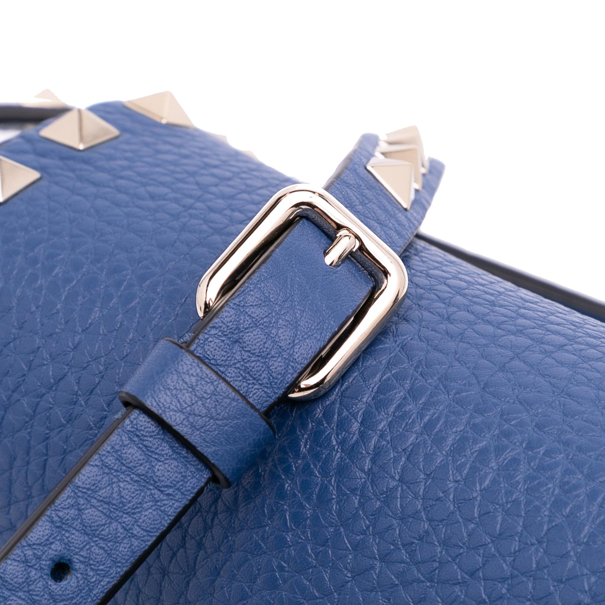 Valentino Mini Pebbled Calfskin Rockstud Flap Crossbody