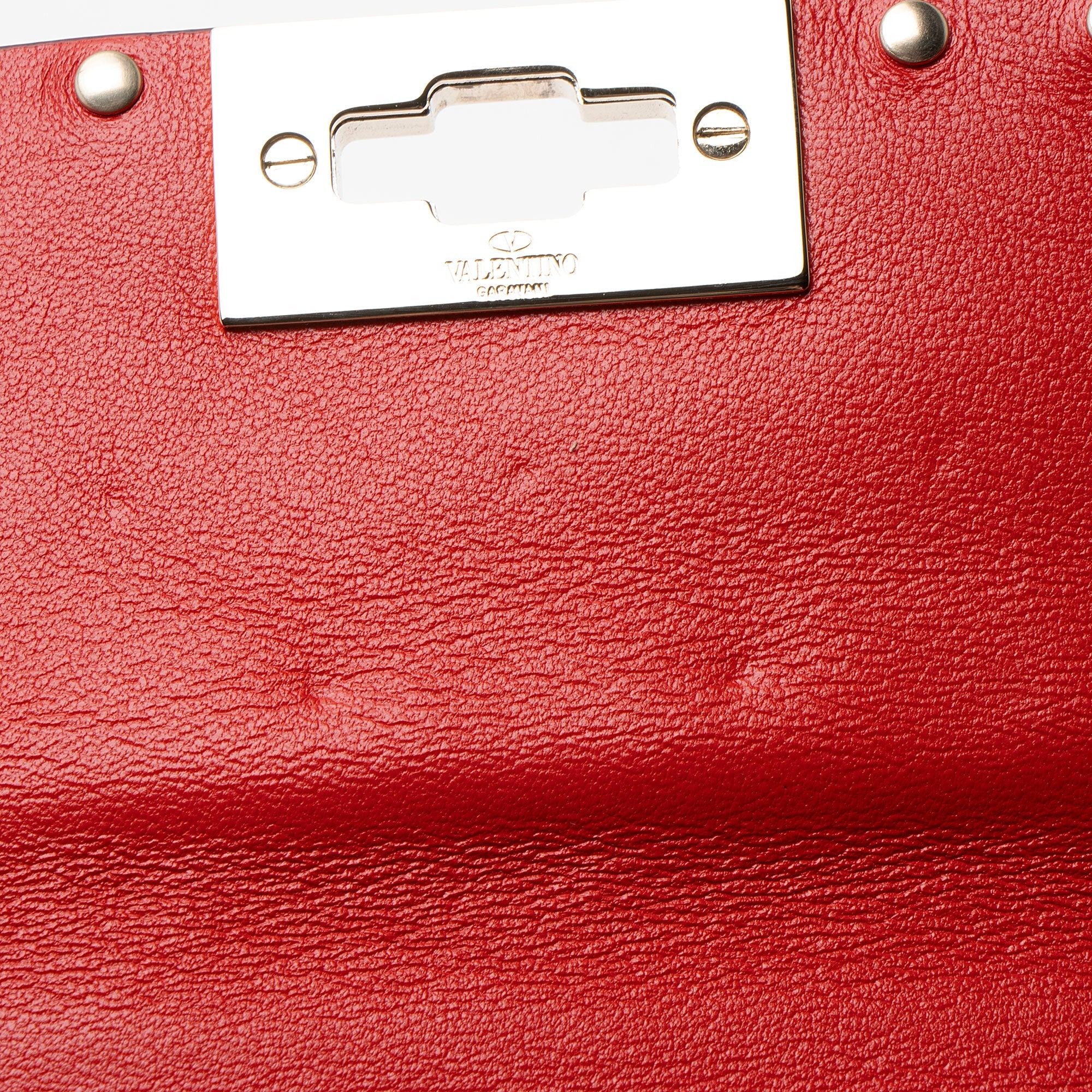 Valentino Nappa Leather Rockstud Spike Wallet On Chain
