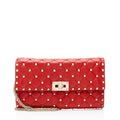 Valentino Nappa Leather Rockstud Spike Wallet On Chain