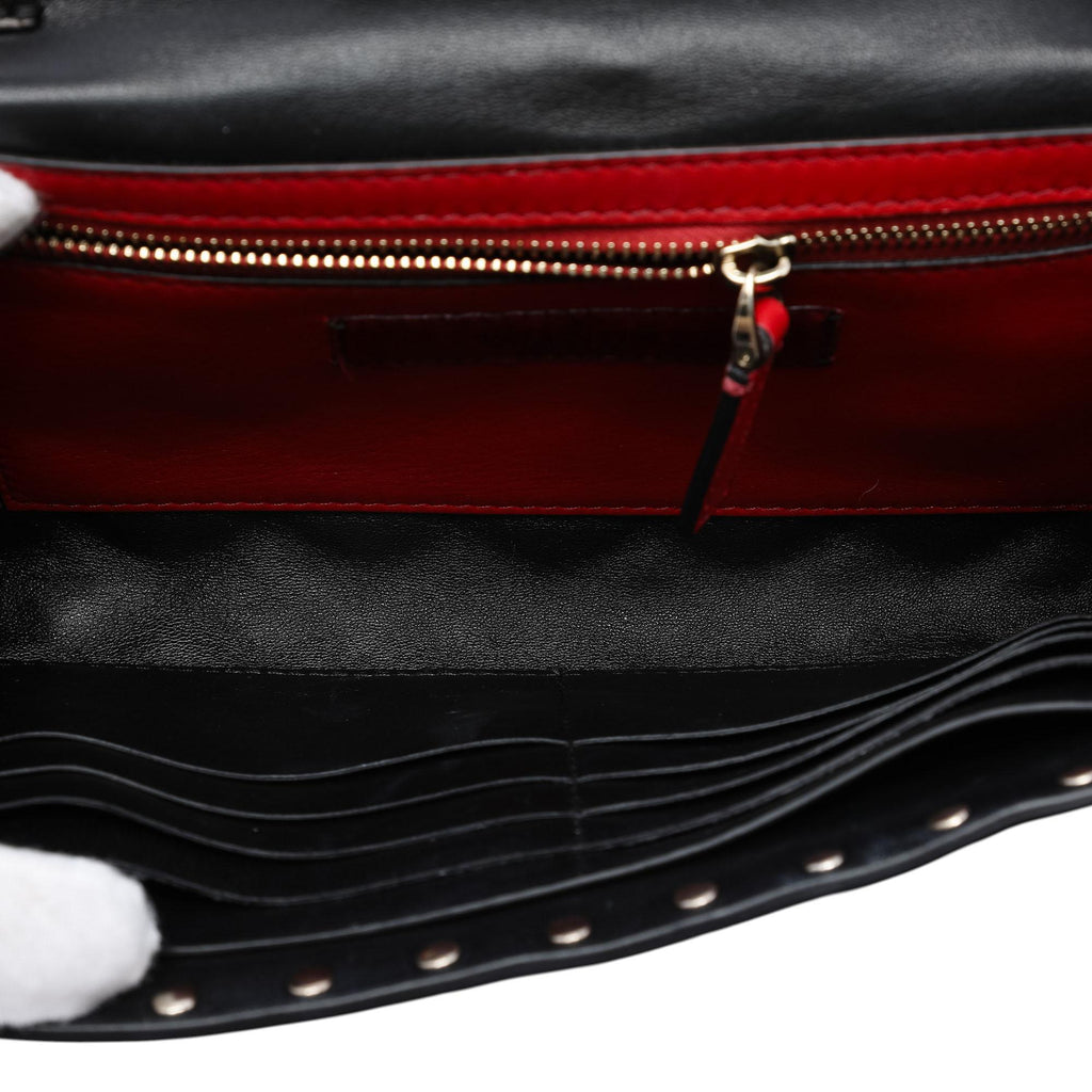 Valentino Nappa Rockstud Spike Wallet On Chain