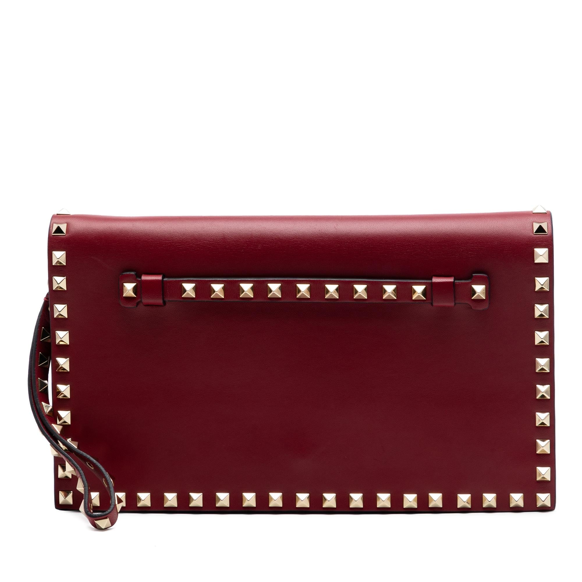 Valentino Nappa Rockstud Wristlet Clutch
