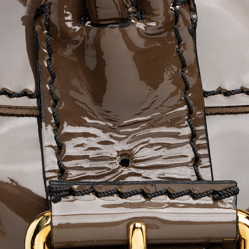 Valentino Patent Leather Braided Handle Satchel (SHF-19732)