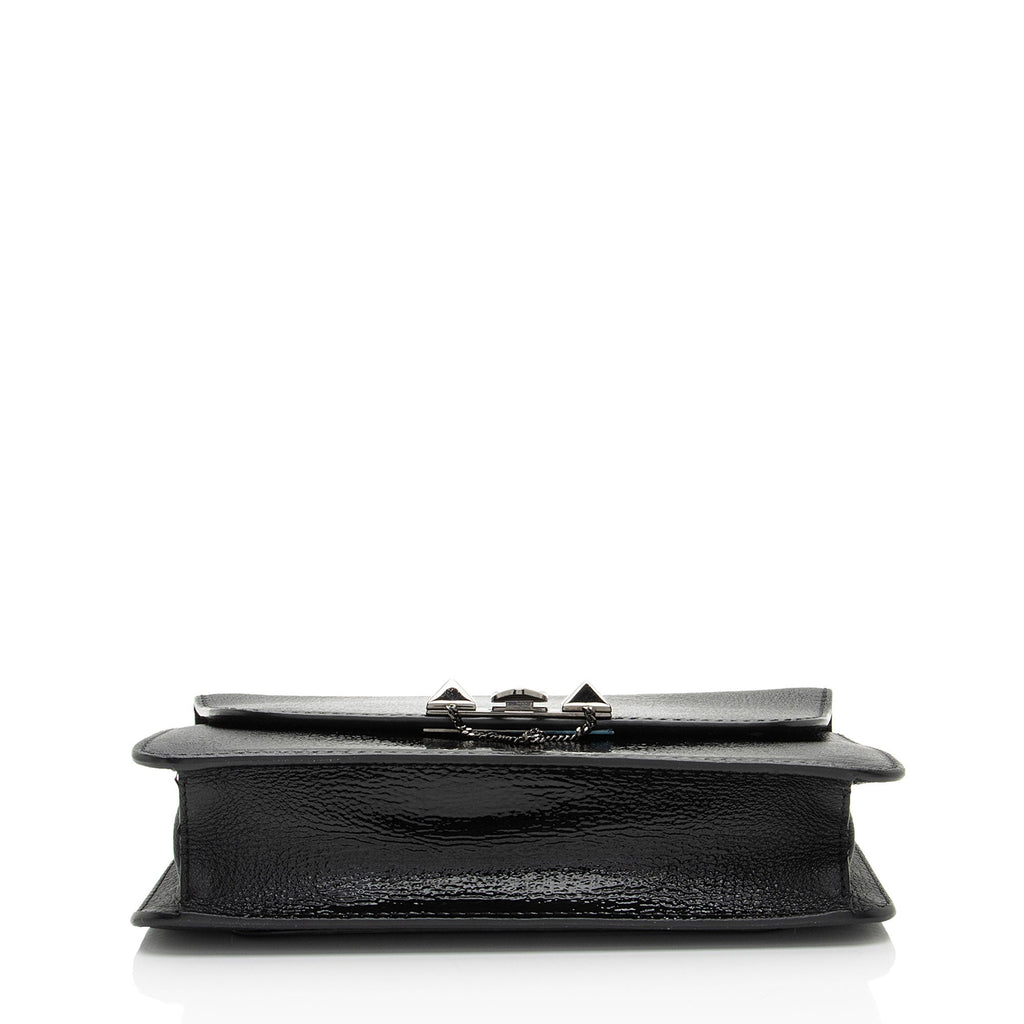 Valentino Patent Leather Demilune Small Shoulder Bag