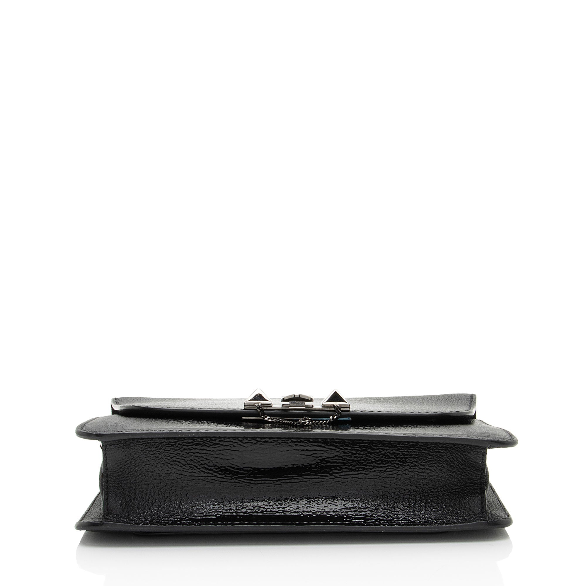 Valentino Patent Leather Demilune Small Shoulder Bag
