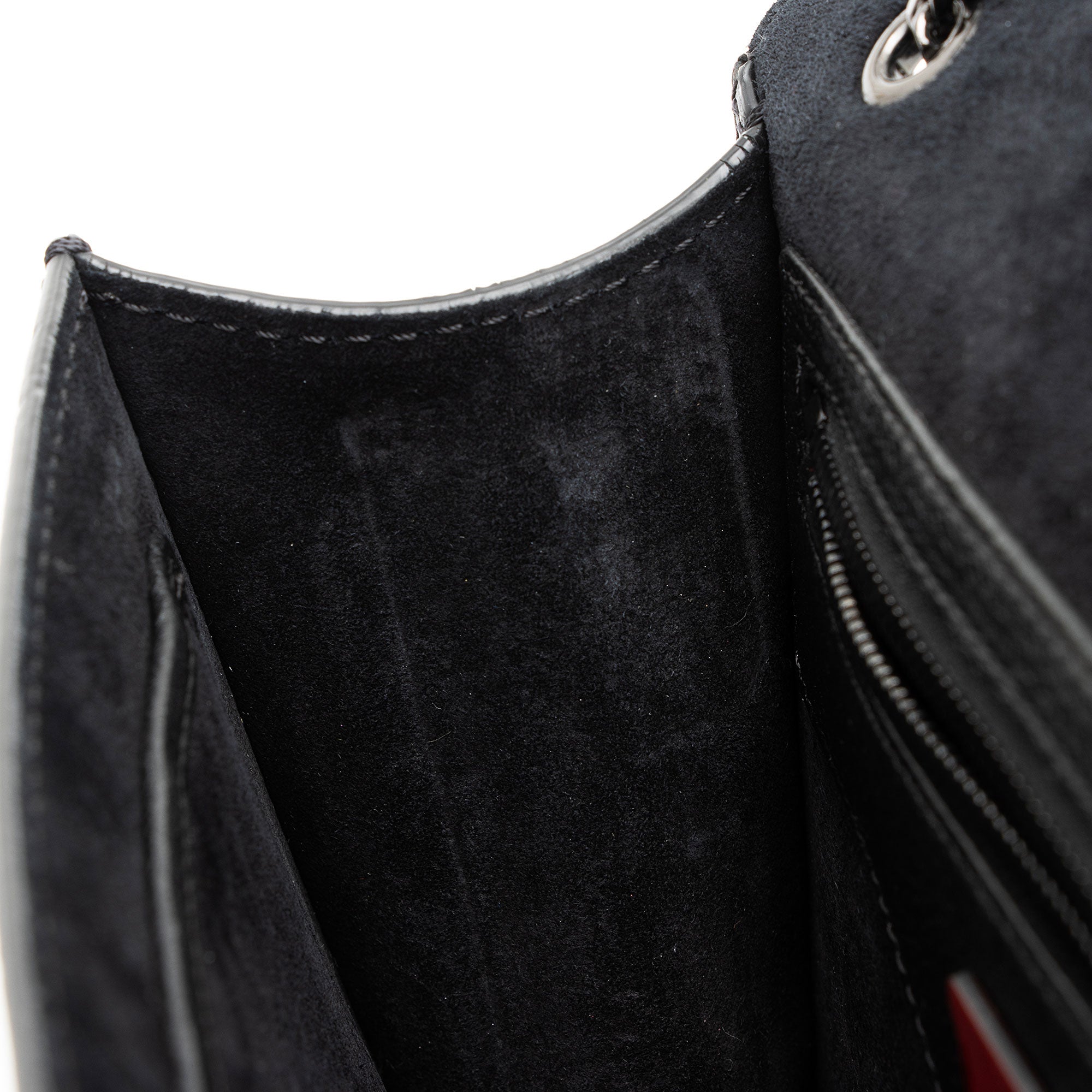 Valentino Patent Leather Demilune Small Shoulder Bag