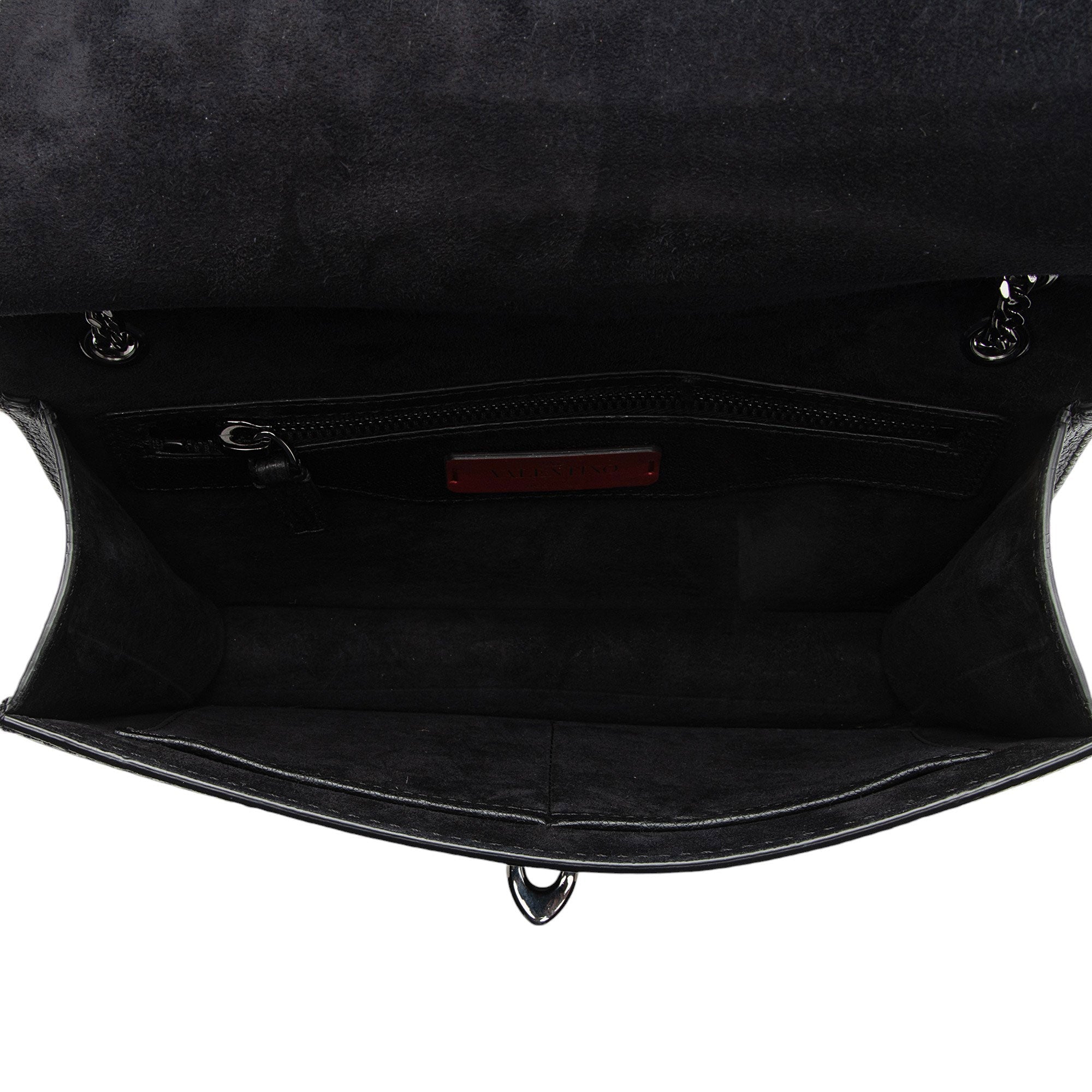 Valentino Patent Leather Demilune Small Shoulder Bag