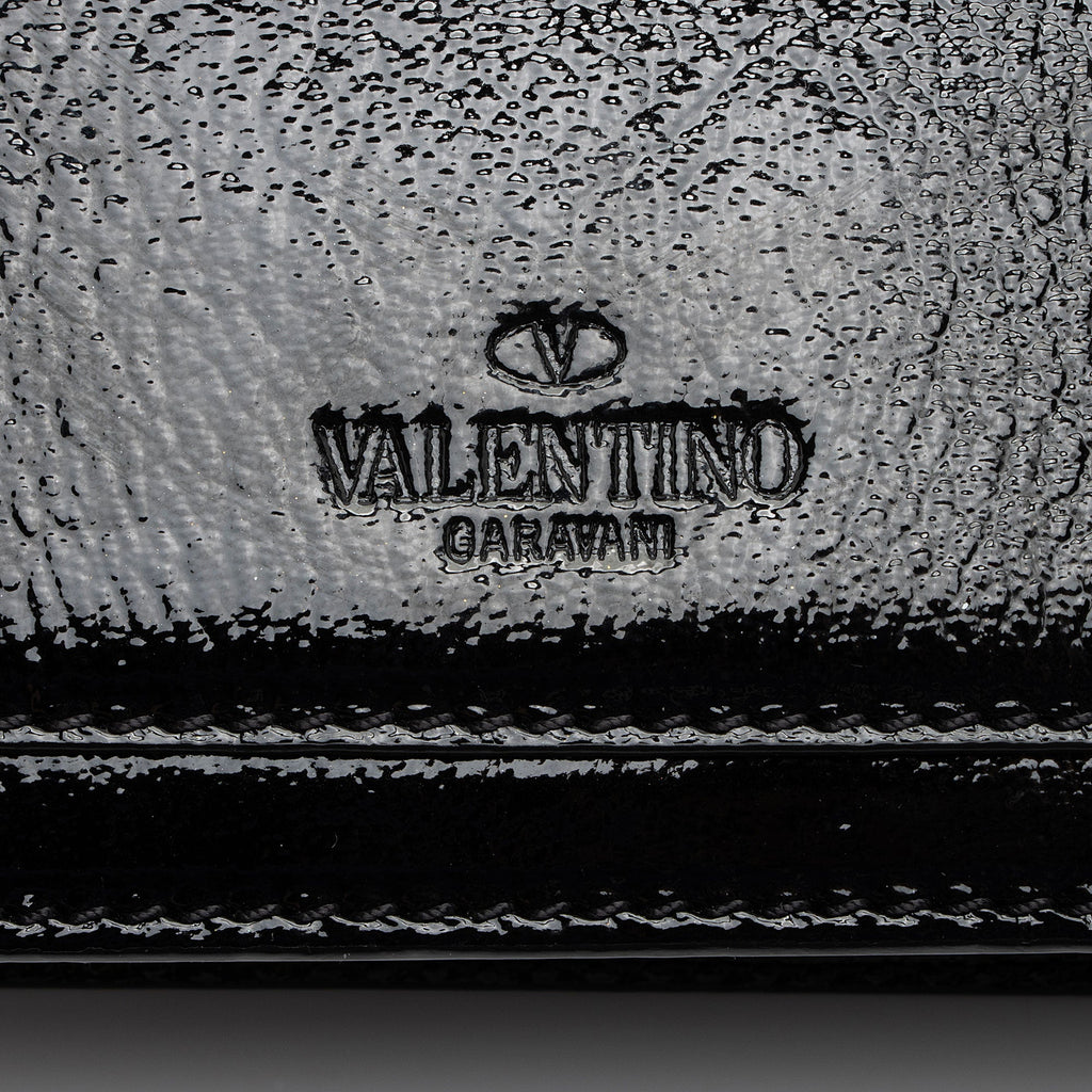 Valentino Patent Leather Demilune Small Shoulder Bag