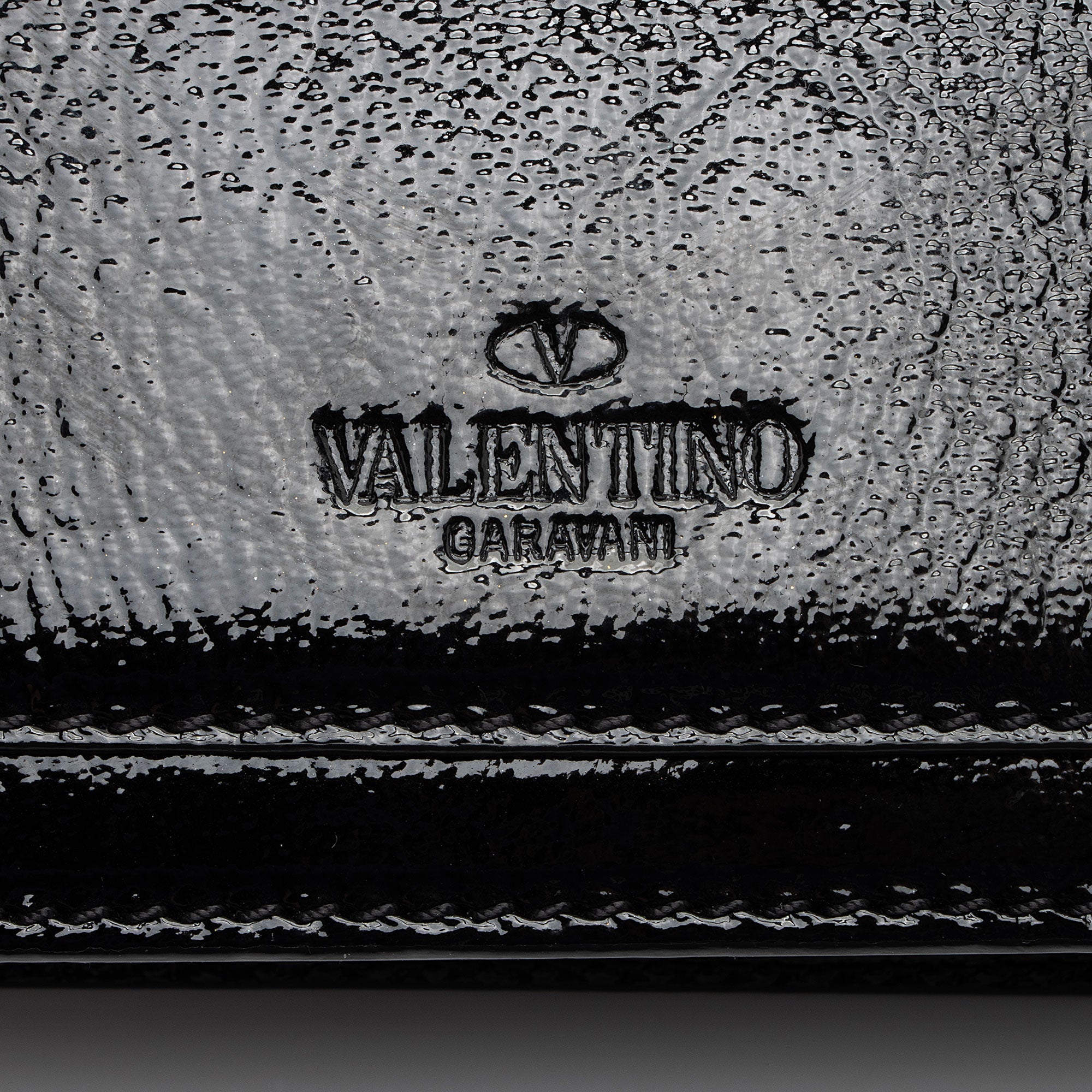 Valentino Patent Leather Demilune Small Shoulder Bag
