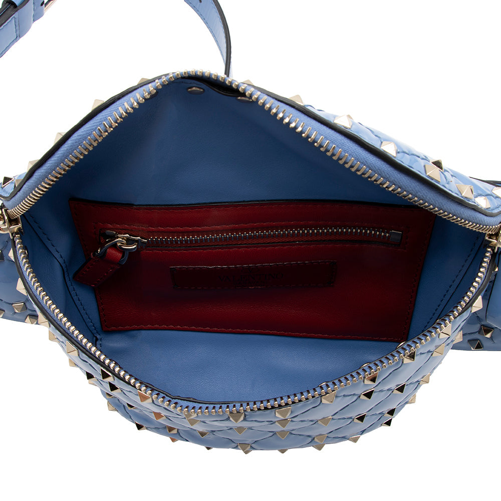 Valentino Patent Leather Rockstud Spike Belt Bag - FINAL SALE (SHF-14918)