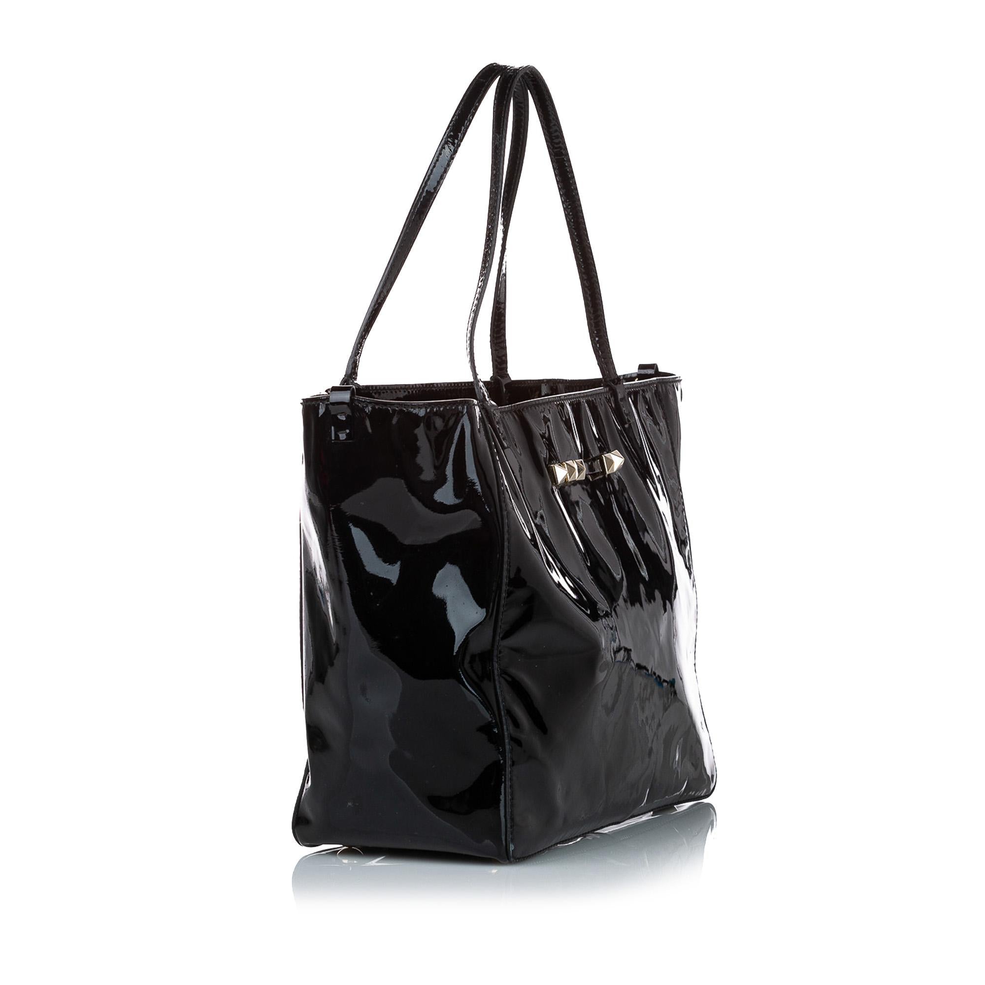 Valentino Patent Leather Satchel (SHG-37379)