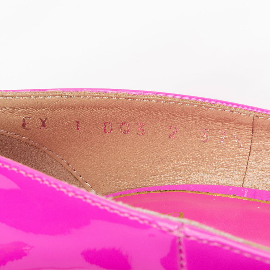 Valentino Patent Leather Tan-Go Platform Pumps - Size 7.5 / 37.5