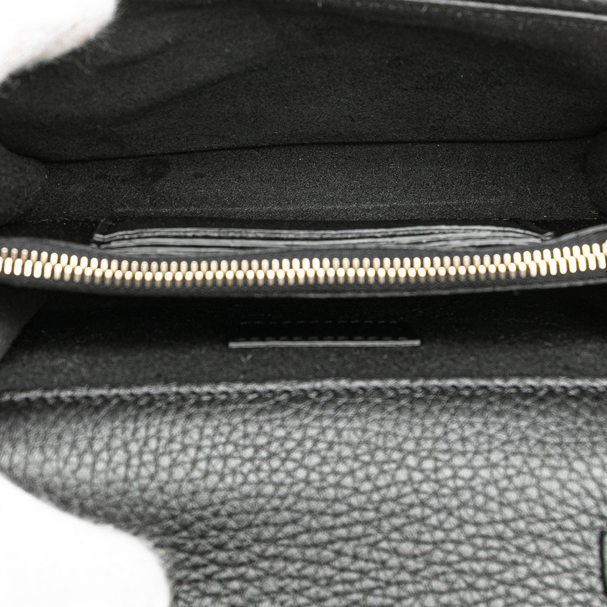 Valentino Pebbled Calfskin Rockstud Chain Wallet