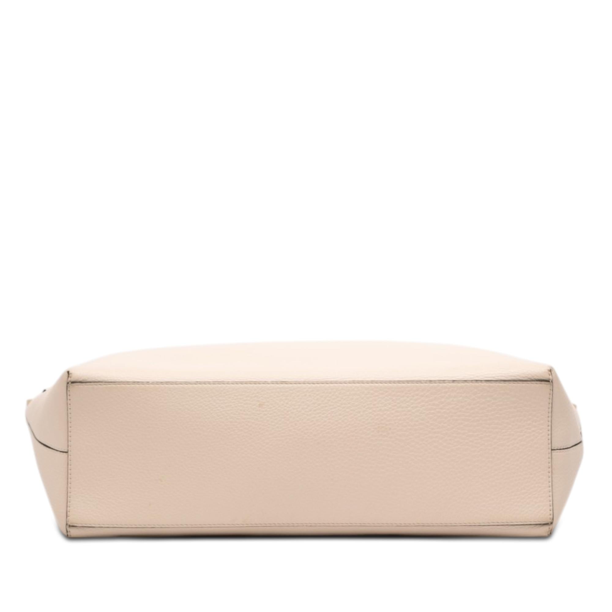Valentino Pebbled Calfskin Rockstud Shopper Tote
