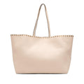 Valentino Pebbled Calfskin Rockstud Shopper Tote