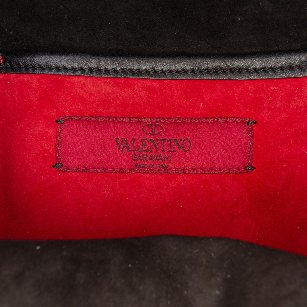 Valentino Quilted Crinkled Leather Rockstud Double Zip Camera Bag