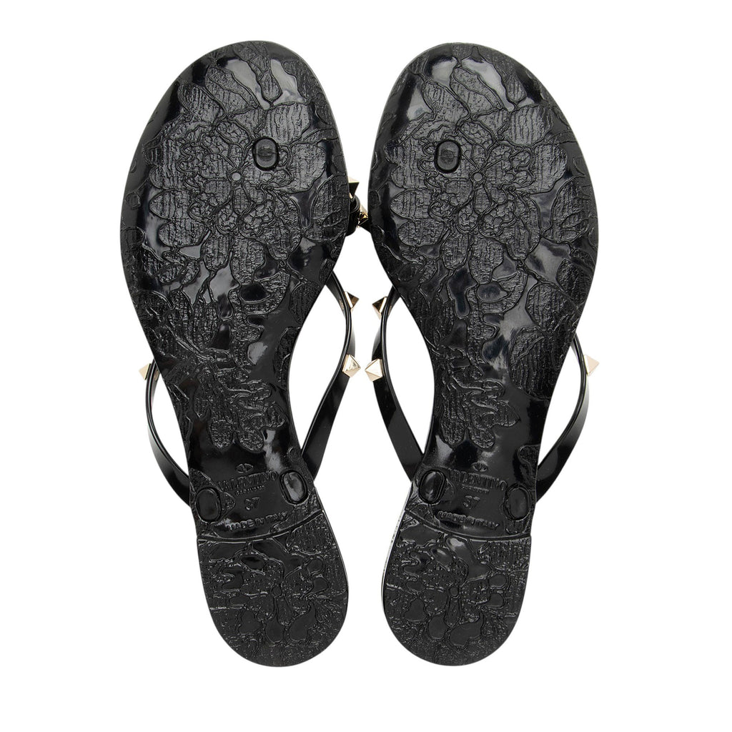 Valentino Rockstud Jelly Bow Sandals - Size 7 / 37