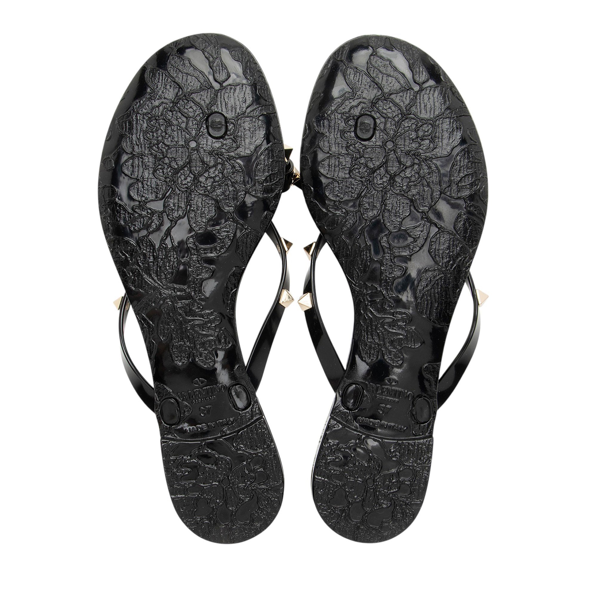 Valentino Rockstud Jelly Bow Sandals - Size 7 / 37