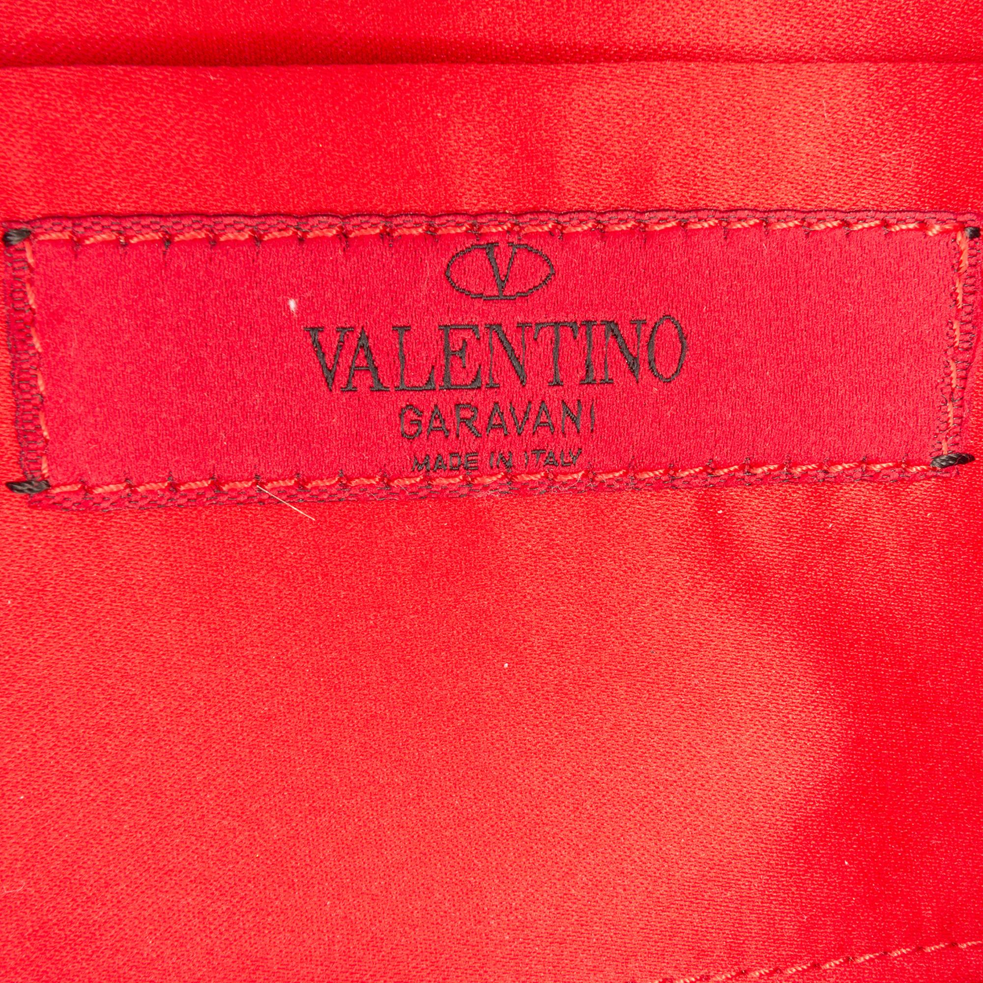 Valentino Satin Pleated Chain Evening Clutch