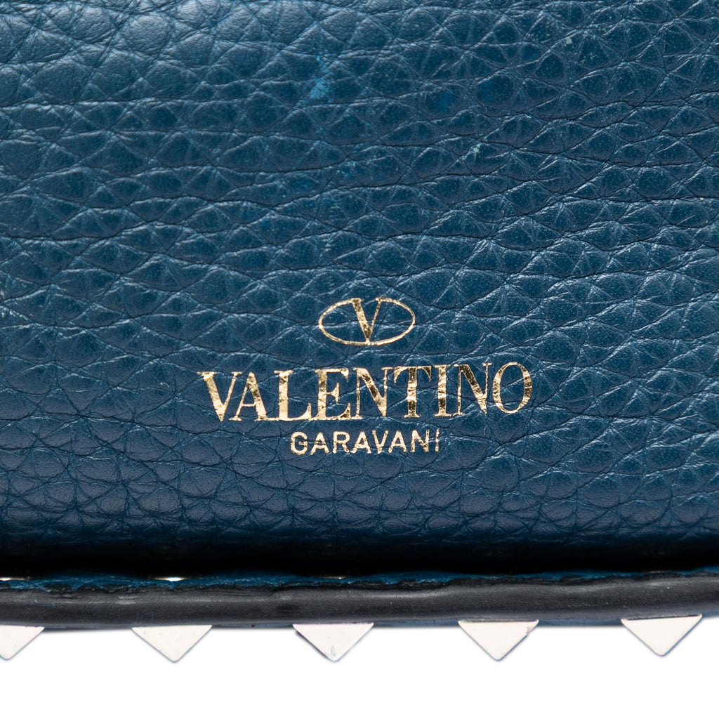 Valentino Small Grained Calfskin Rockstud Bucket Bag