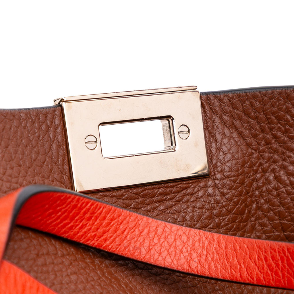 Valentino Small Grained Calfskin Rockstud Flip Lock Tote