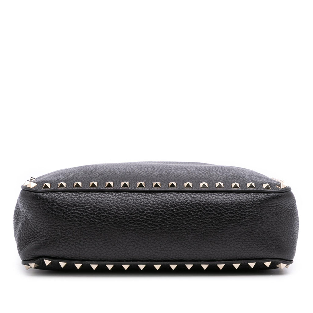 Valentino Small Grainy Calfskin Rockstud Flip Lock Messenger Bag