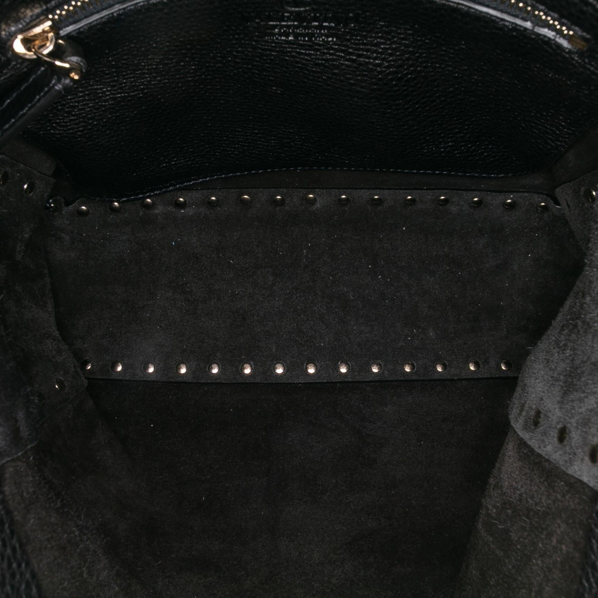 Valentino Small Grainy Calfskin Rockstud Flip Lock Messenger Bag