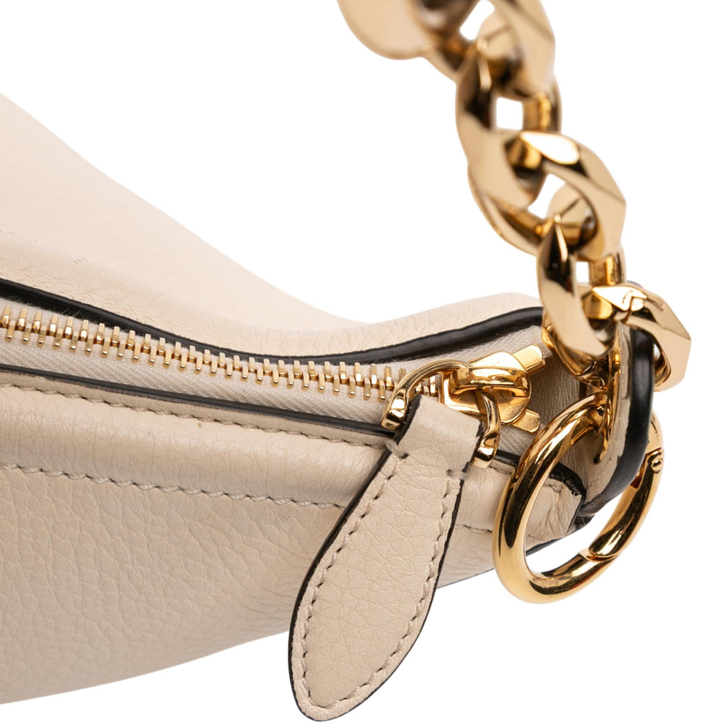 Valentino Small Grainy Calfskin VLogo Moon Hobo