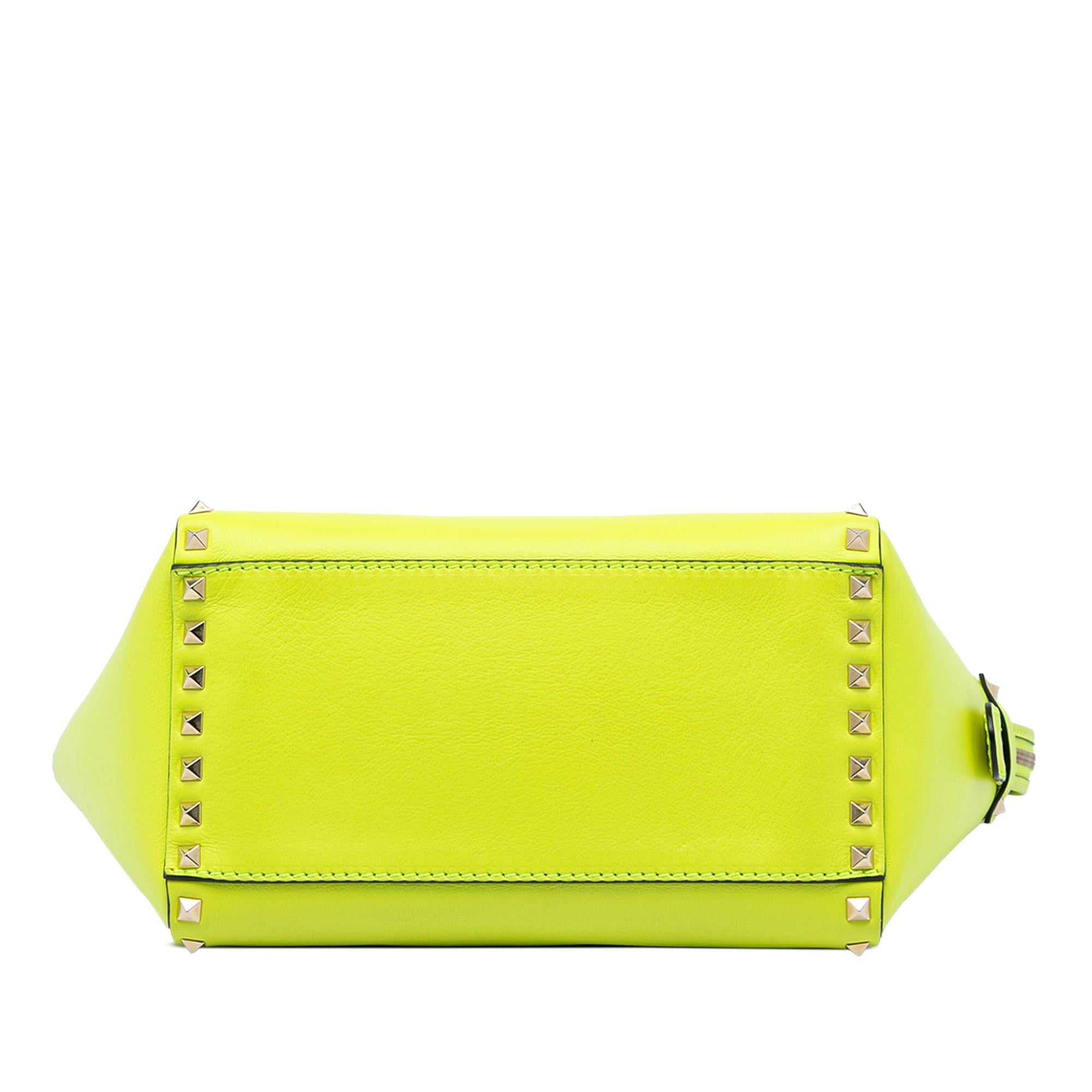 Valentino Small Leather Rockstud Double Handle Tote