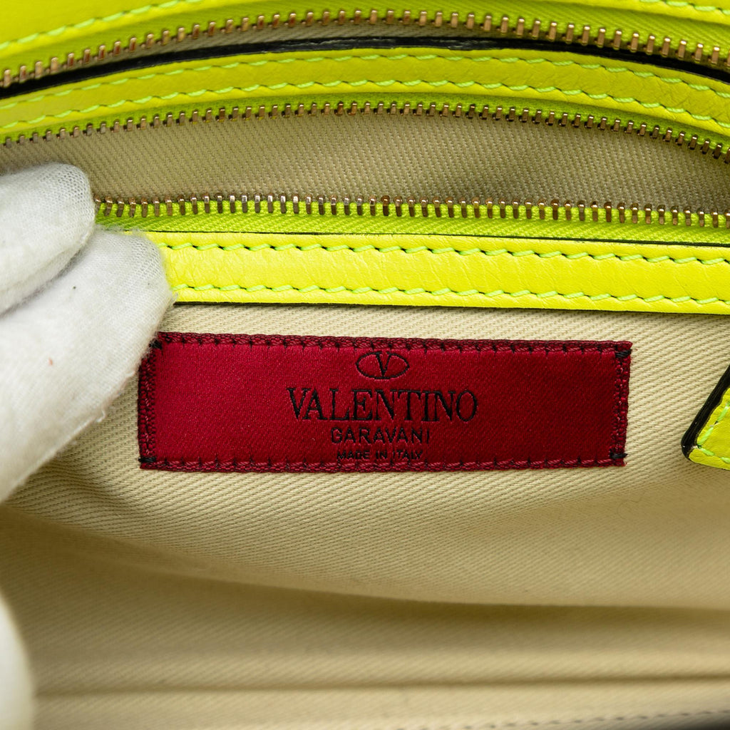 Valentino Small Leather Rockstud Double Handle Tote