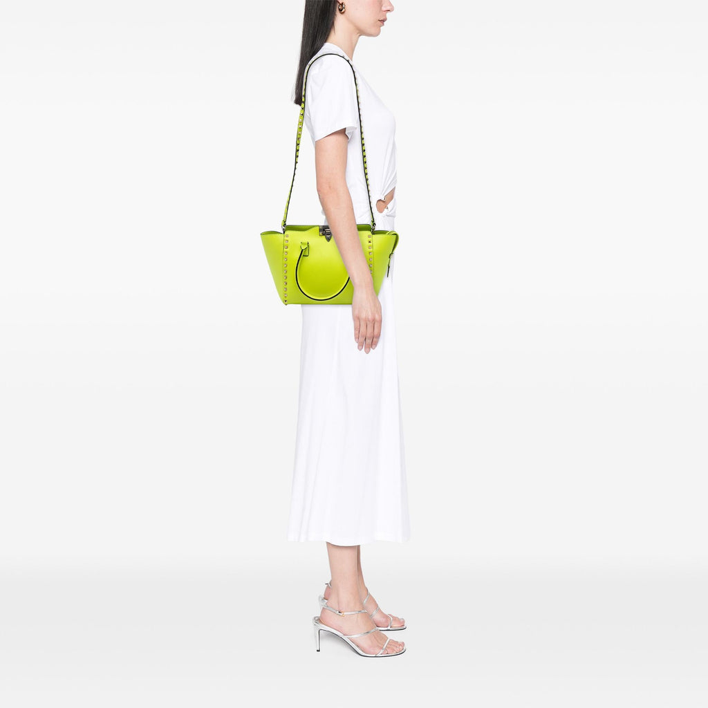 Valentino Small Leather Rockstud Double Handle Tote