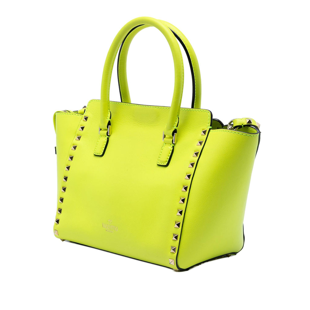 Valentino Small Leather Rockstud Double Handle Tote